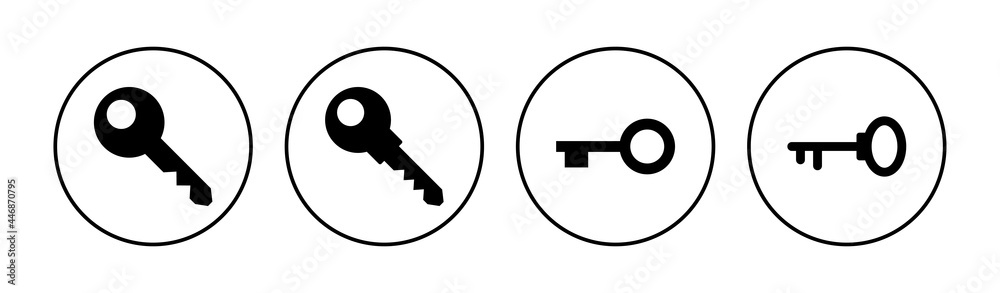 Key icon set. Key vector icon. Key symbol Key icon set. Key vector icon. Key symbol