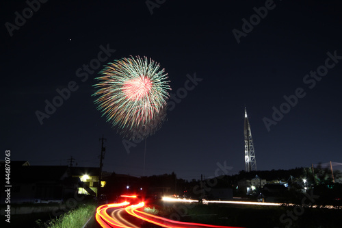Seto City Fireworks in Japan