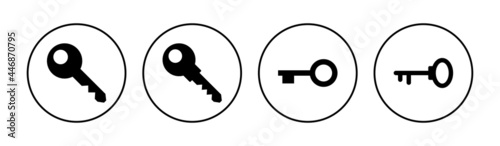 Key icon set. Key vector icon. Key symbol