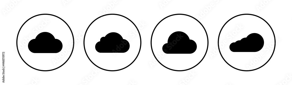 Cloud icon set. cloud vector icon Cloud icon set. cloud vector icon