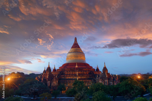 Pagodas and temples of Bagan, in Myanmar, formerly Burma, a world heri photo