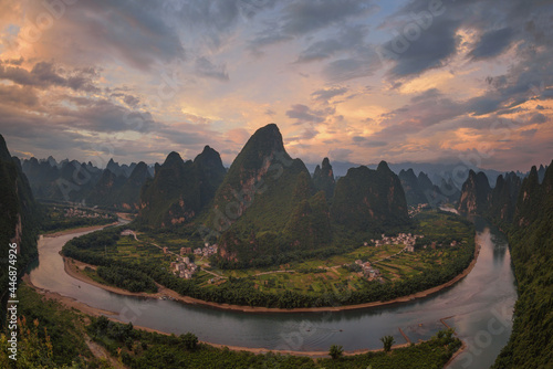 Xianggong hill landscape of Guilin photo