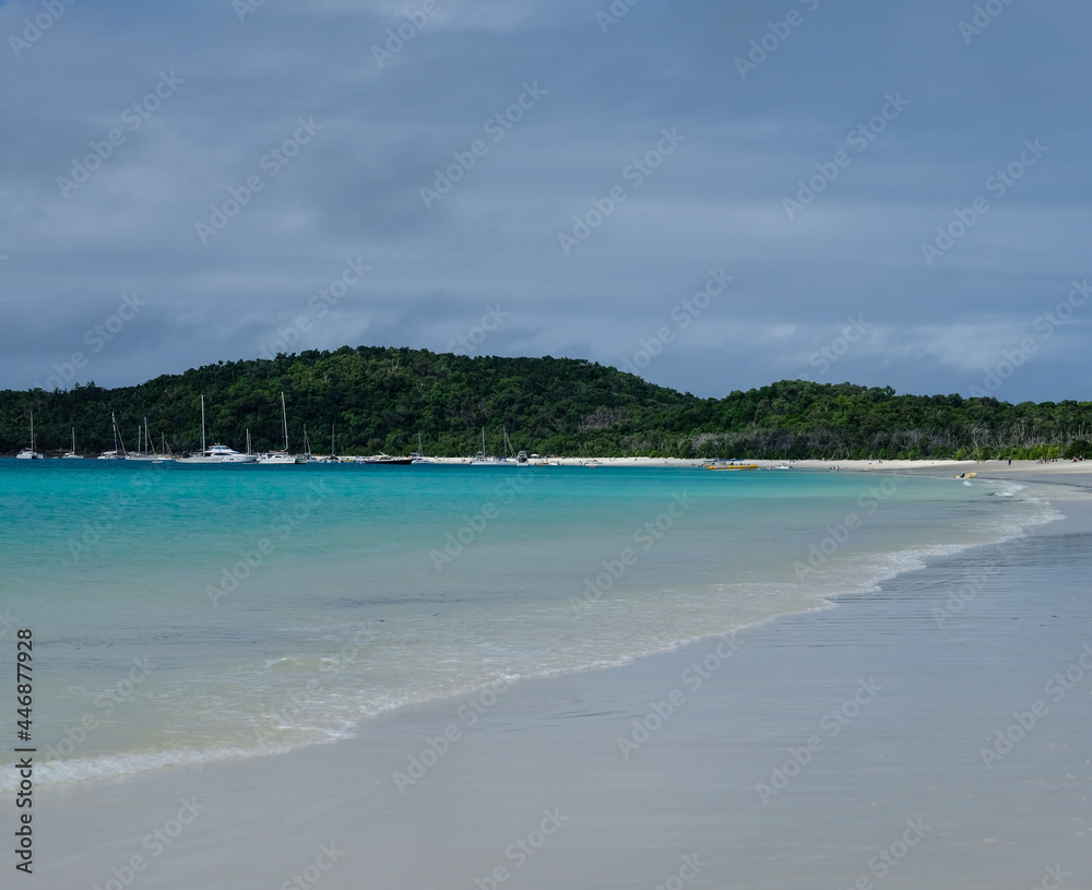 The white sand and turquoise sea of Whitehaven Beach. The white sand and turquoise sea of Whitehaven Beach.