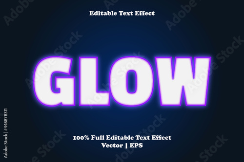 Glow editable text effect
