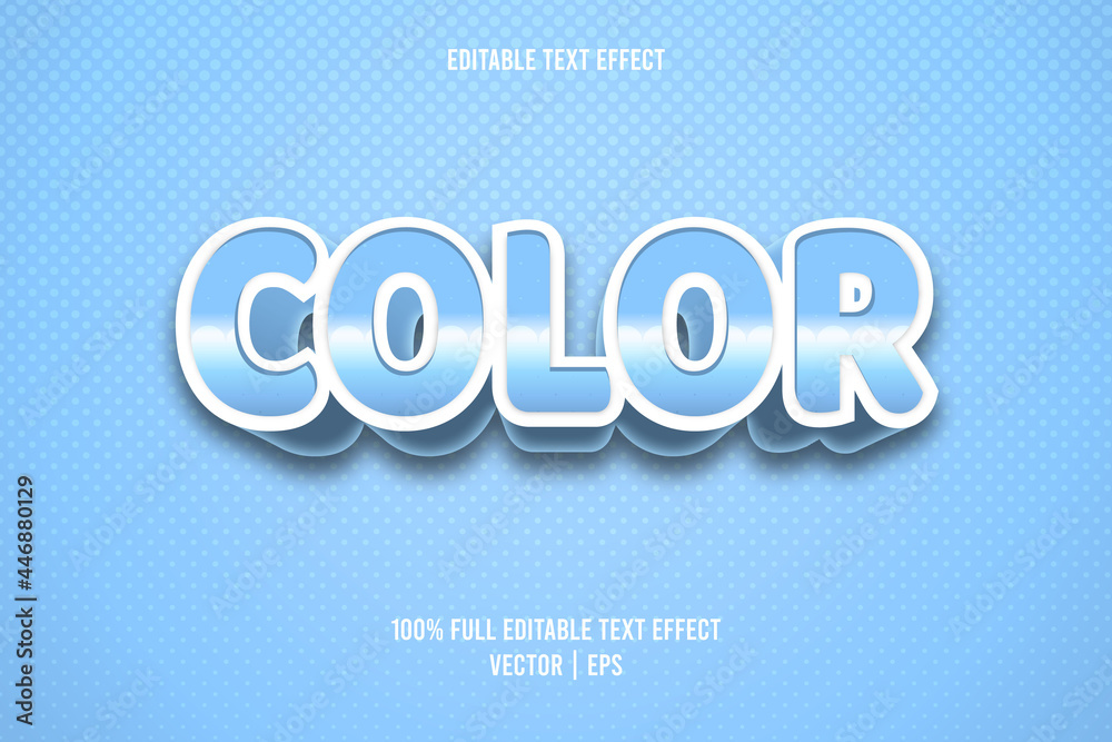 Color editable text effect