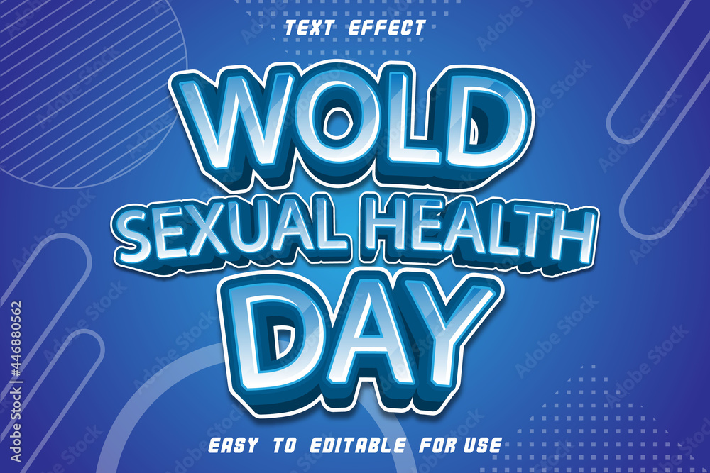 Fototapeta premium Wold Sexual Health Day Editable Text Effect Modern Style