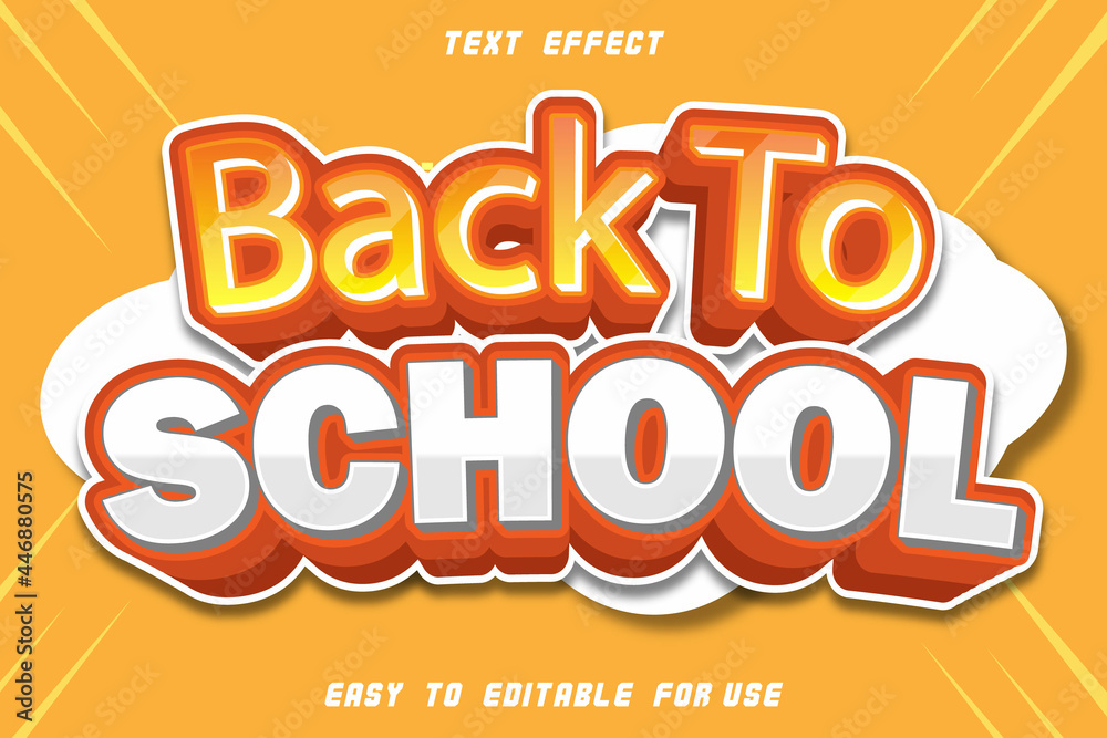 Back To School Editable Text Effect Comic Style