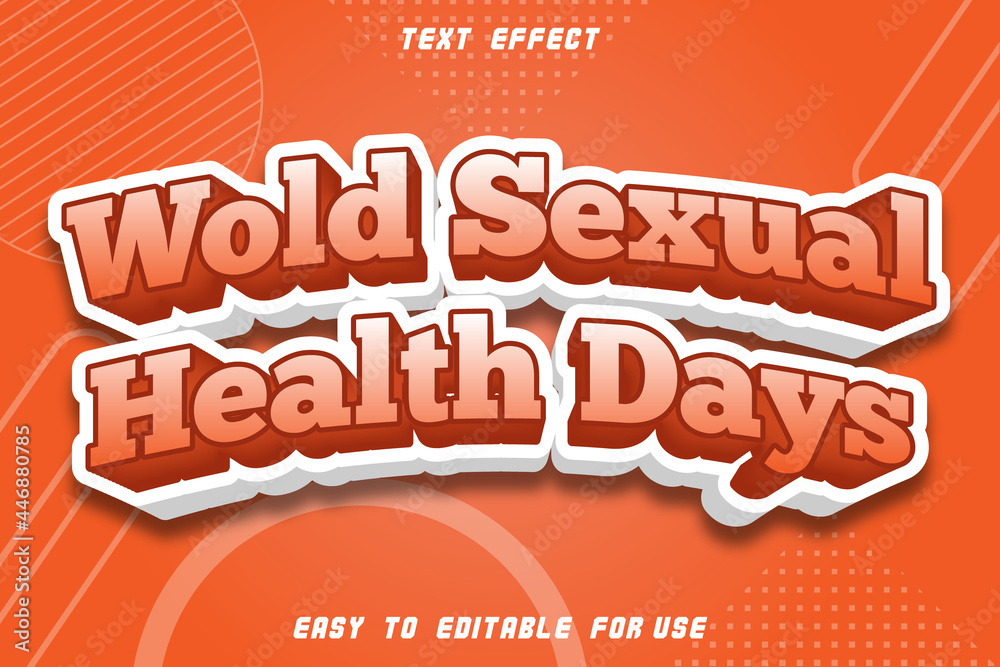 Wold Sexual Health Days Editable Text Effect Emboss Modern Style