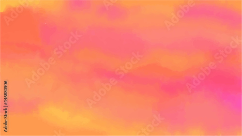 Orange watercolor background for textures backgrounds and web banners design
