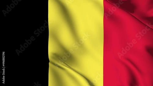 Belgium Flag video. 3d Belgium Flags Slow Motion video. Belgium Flag Blowing Close Up. Belgium Flag Motion Loop HD resolution Belgium Background. 