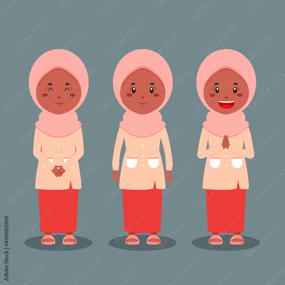 Muslim Character with Various Expression Muslim Character with Various Expression