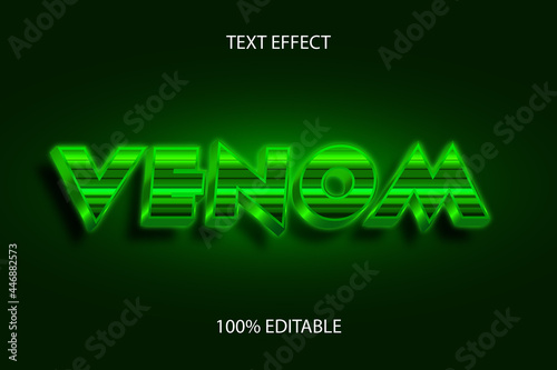 venom color green editable text effect