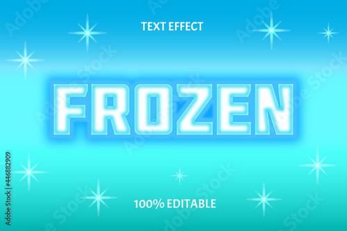 frozen comic editable text effect