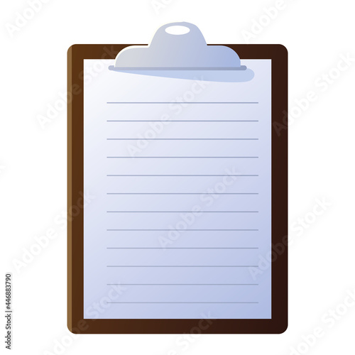 clipboard with papers