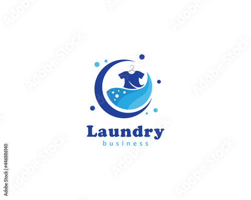 Laundry logo creative design template clothes logo