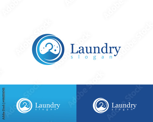 laundry logo creative clean wash design template