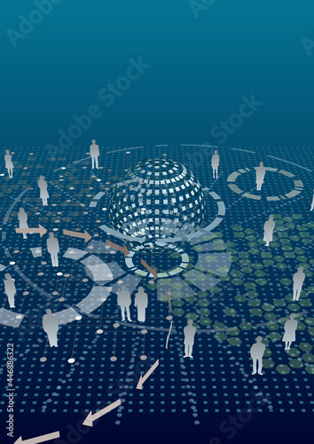 新しい生活スタイル ソーシャルディスタンスイメージ