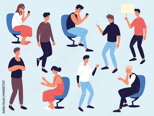 indifference people with phones