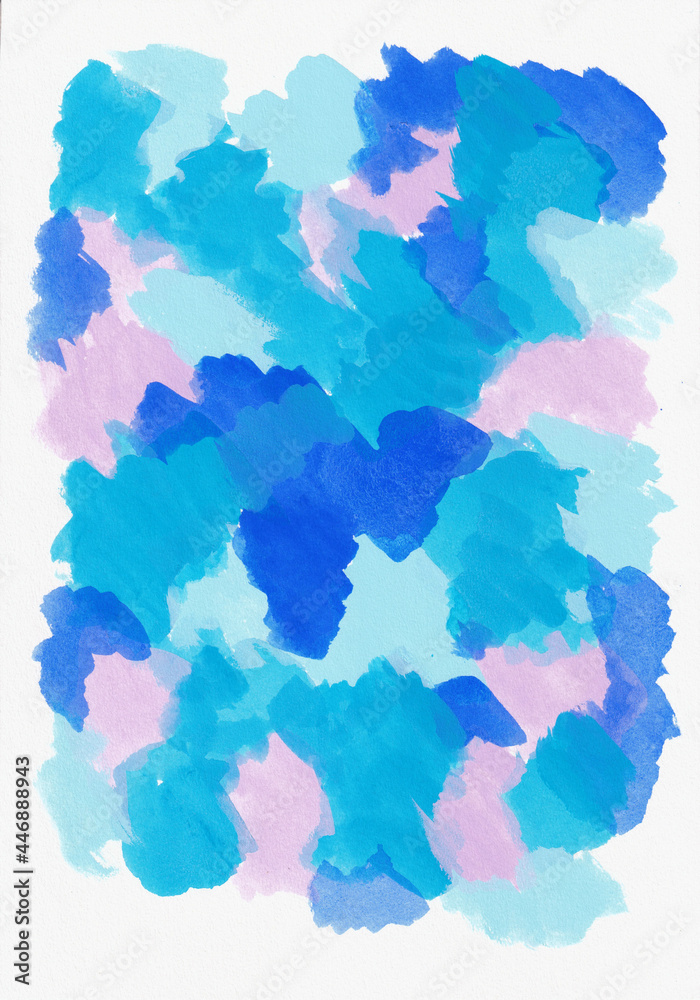 素材テクスチャ　絵の具ペイント模様　青・水色・ピンク