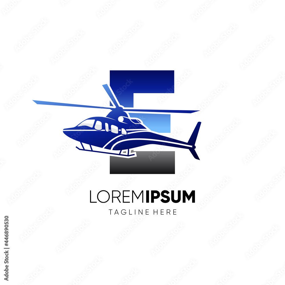 Letter E Initial Helicopter Logo Design Vector Icon Graphic Emblem Illustration Letter E Initial Helicopter Logo Design Vector Icon Graphic Emblem Illustration