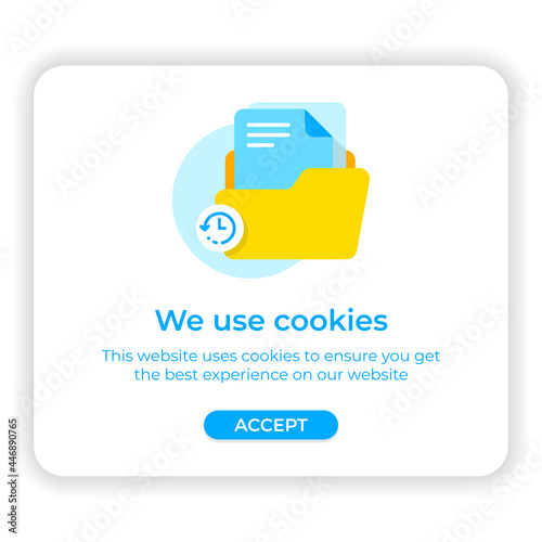 web browser cookie to save data or information pop up permission concept illustration flat design vector eps10. modern graphic element for landing page, empty state ui, infographic, icon, button