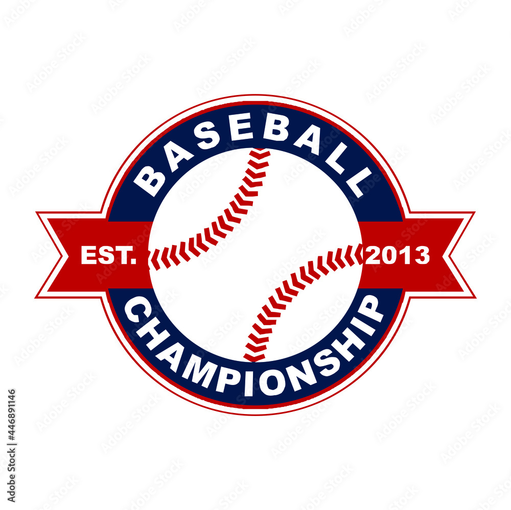 baseball vector logo badge with background baseball vector logo badge with background