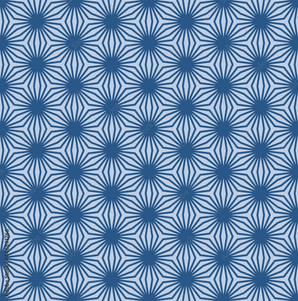Japanese Hexagon Star Line Vector Seamless Pattern Japanese Hexagon Star Line Vector Seamless Pattern
