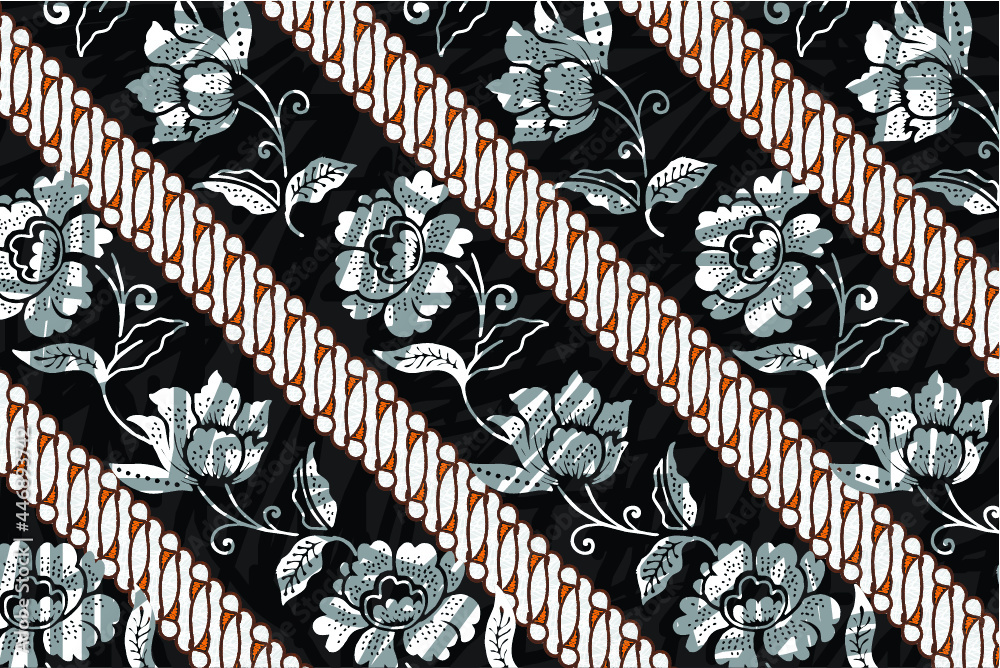 Motif with a very distinctive pattern of plants and flowers. Exclusive ...
