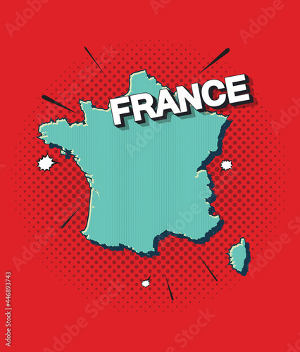 Pop art map of france
