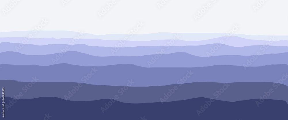 Sky or mountain layers illustration for background, backdrop, editable background. Sky vector illustration.
