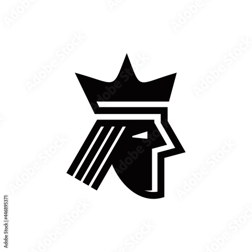 King Face Logo Vector