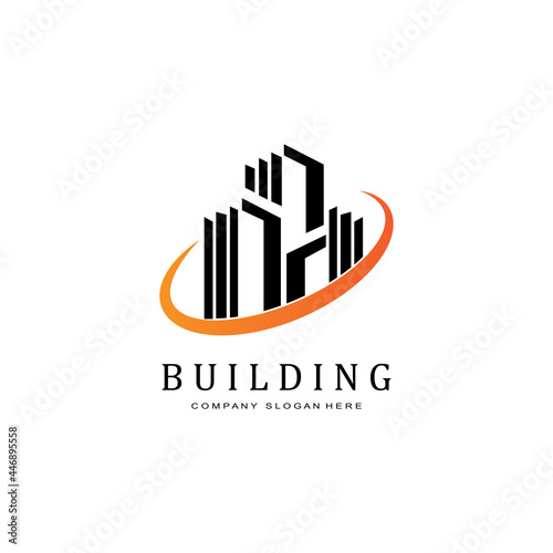 Urban building construction logo icon symbol  house  apartment  city view