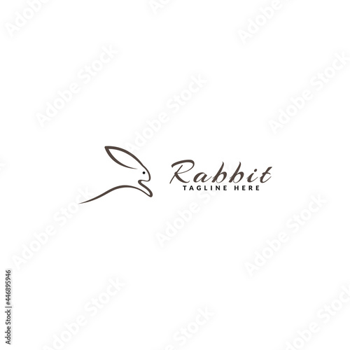 rabbit logo design. logo template