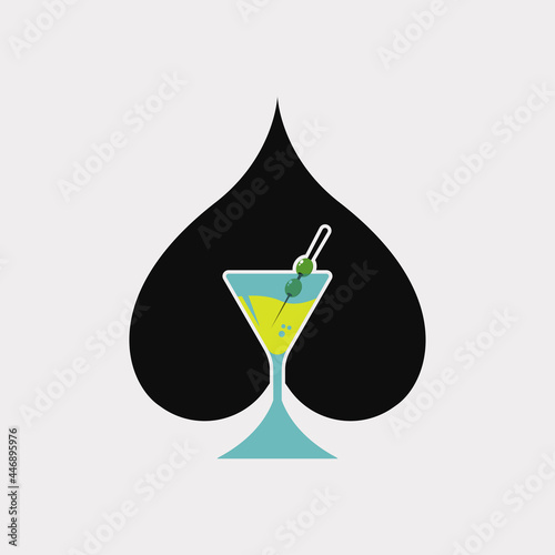 Martini rummy design vector illustration photo