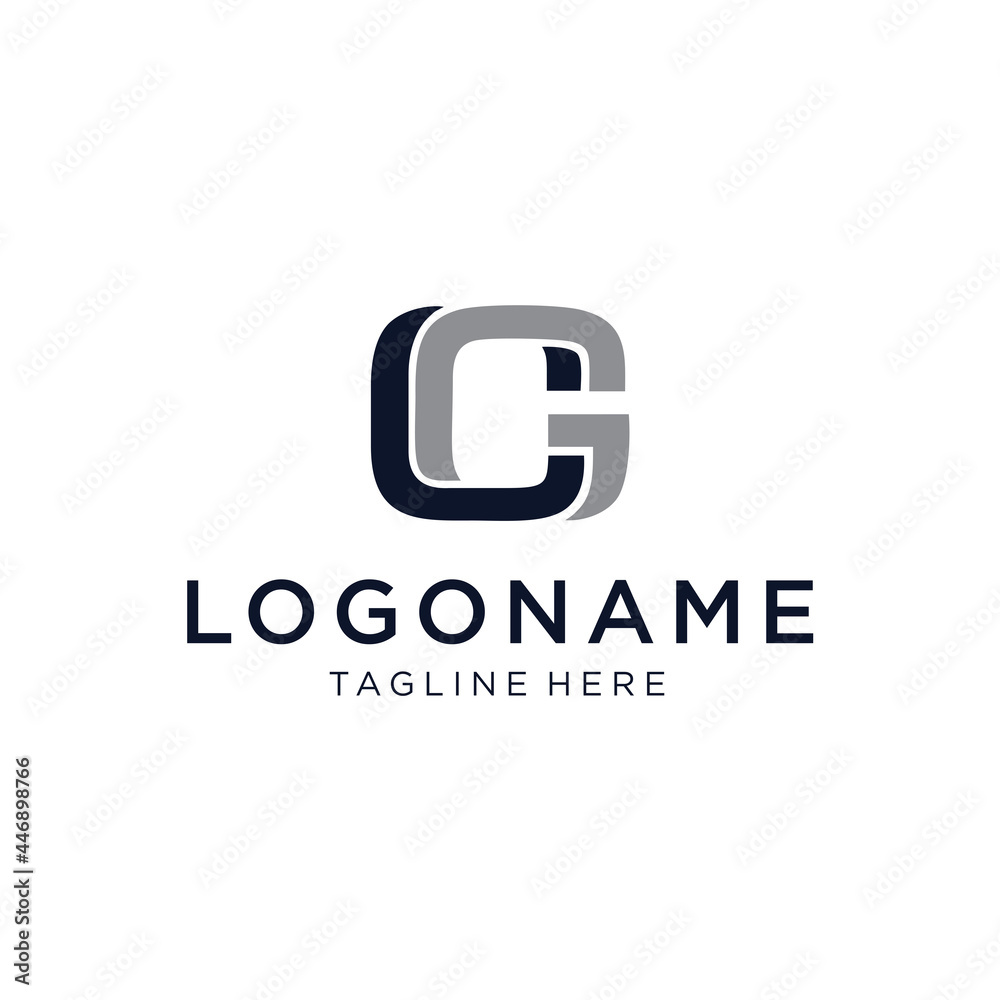 initials letter CG logo design template. initials letter CG logo design template.