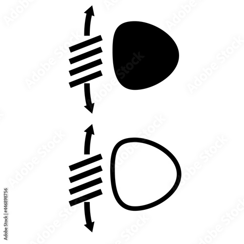 headlight range control icon on white background. headlight sign. headlight range control symbol. flat style.