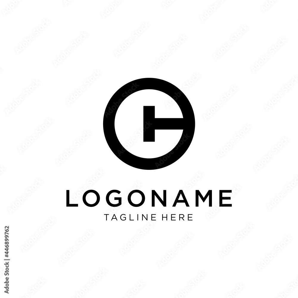 Letter C monogram circle logo design template. Letter C monogram circle logo design template.