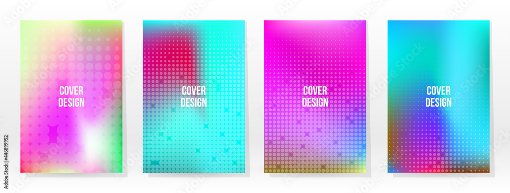 Minimal Poster. Pastel Soft. Rainbow Gradient Set