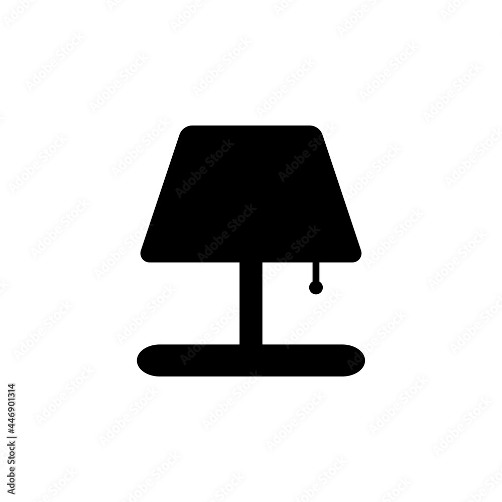 table lamp icon, lamp vector, light illustration