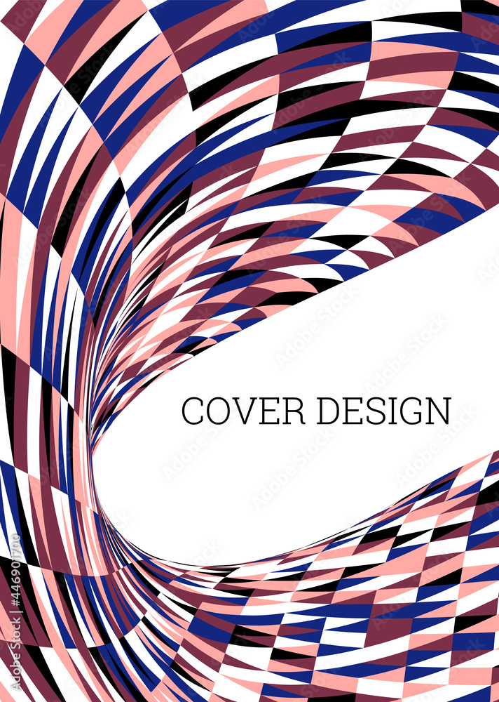 Obraz premium Bright patchwork of multi-colored triangles. Unusual cover or background design