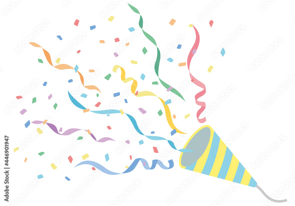 パステルカラーのクラッカーイラスト Stock Vector Adobe Stock