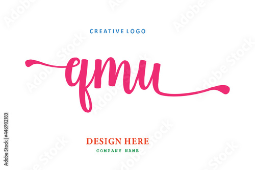 QMU lettering logo is simple, easy to understand and authoritative photo