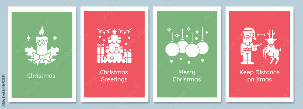 Celebrate Christmas eve greeting cards with glyph icon element set. Creative simple postcard vector design. Decorative invitation with minimal illustration. Creative banner with celebratory text Celebrate Christmas eve greeting cards with glyph icon element set. Creative simple postcard vector design. Decorative invitation with minimal illustration. Creative banner with celebratory text