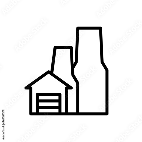 Factory icon vector set. productions  illustration sign collection. manufacture symbol. industry logo.

