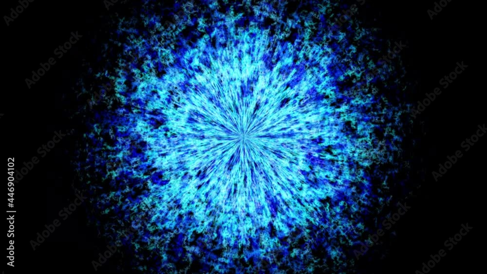 Blue Aura-Like Halo Exploding in the Darkness (Seamless Looping) Blue Aura-Like Halo Exploding in the Darkness (Seamless Looping)
