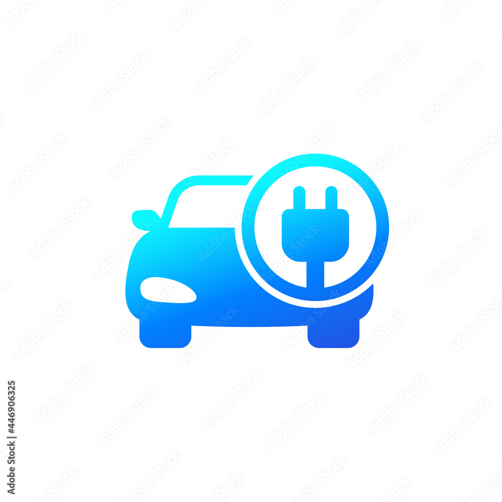 car and electric plug icon car and electric plug icon