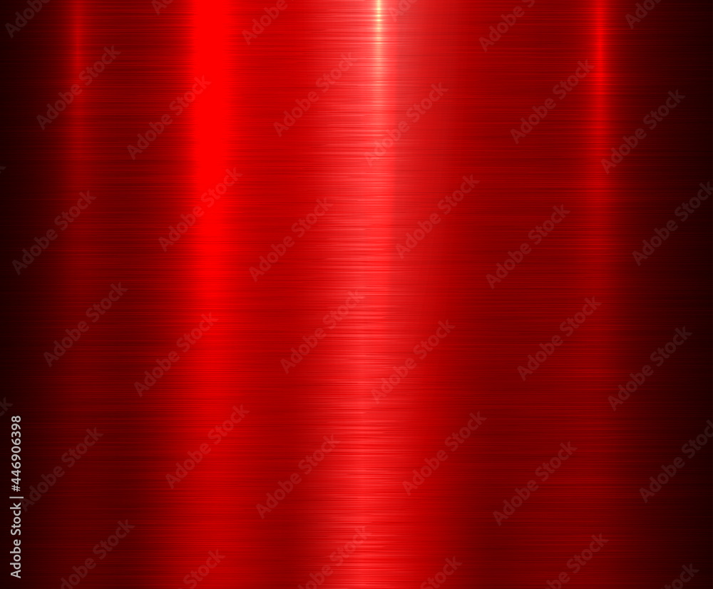 Metal red steel texture background, shiny metallic plate. Vector Adobe Stock
