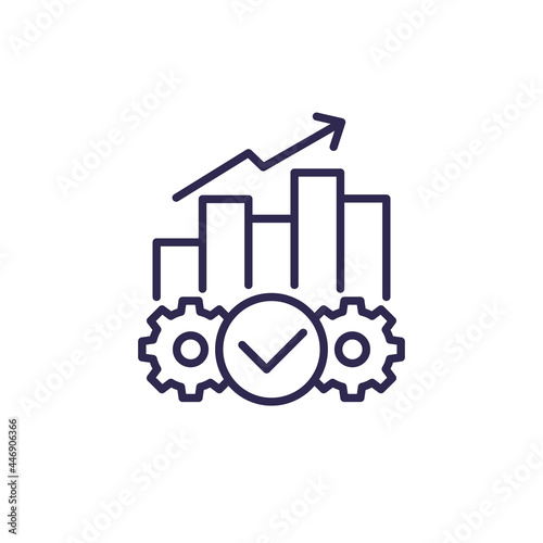 efficiency and growth line icon