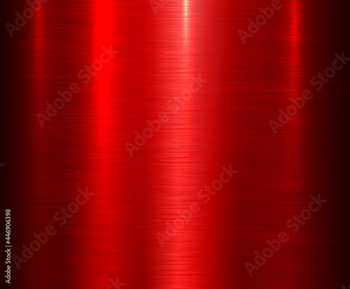 Metal red steel texture background, shiny brushed metallic texture plate.