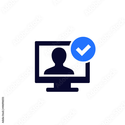 webinar icon with a check mark